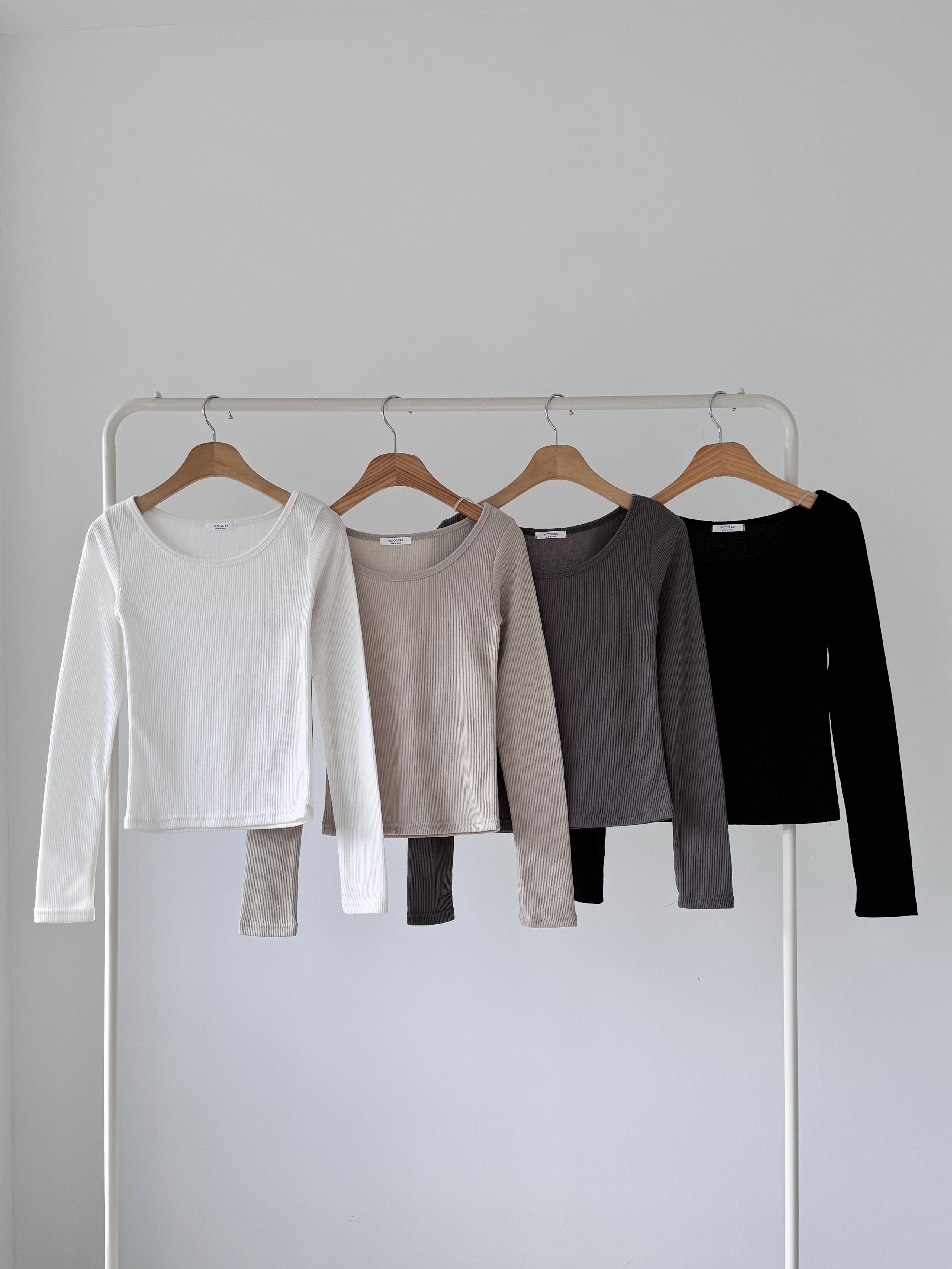 裏起毛ワイドネックスリムリブTシャツ | 詳細画像2