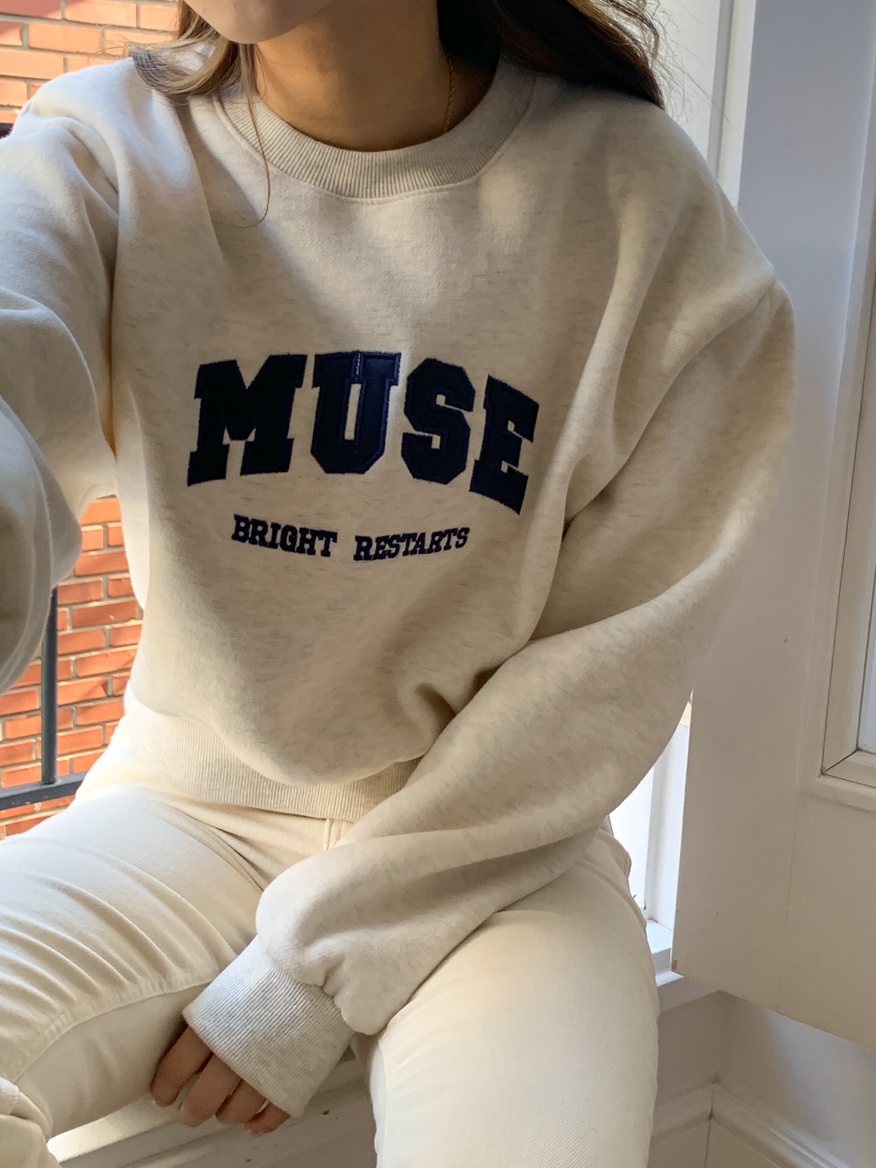 裏起毛MUSE刺繍ロゴルーズスウェット | 詳細画像4