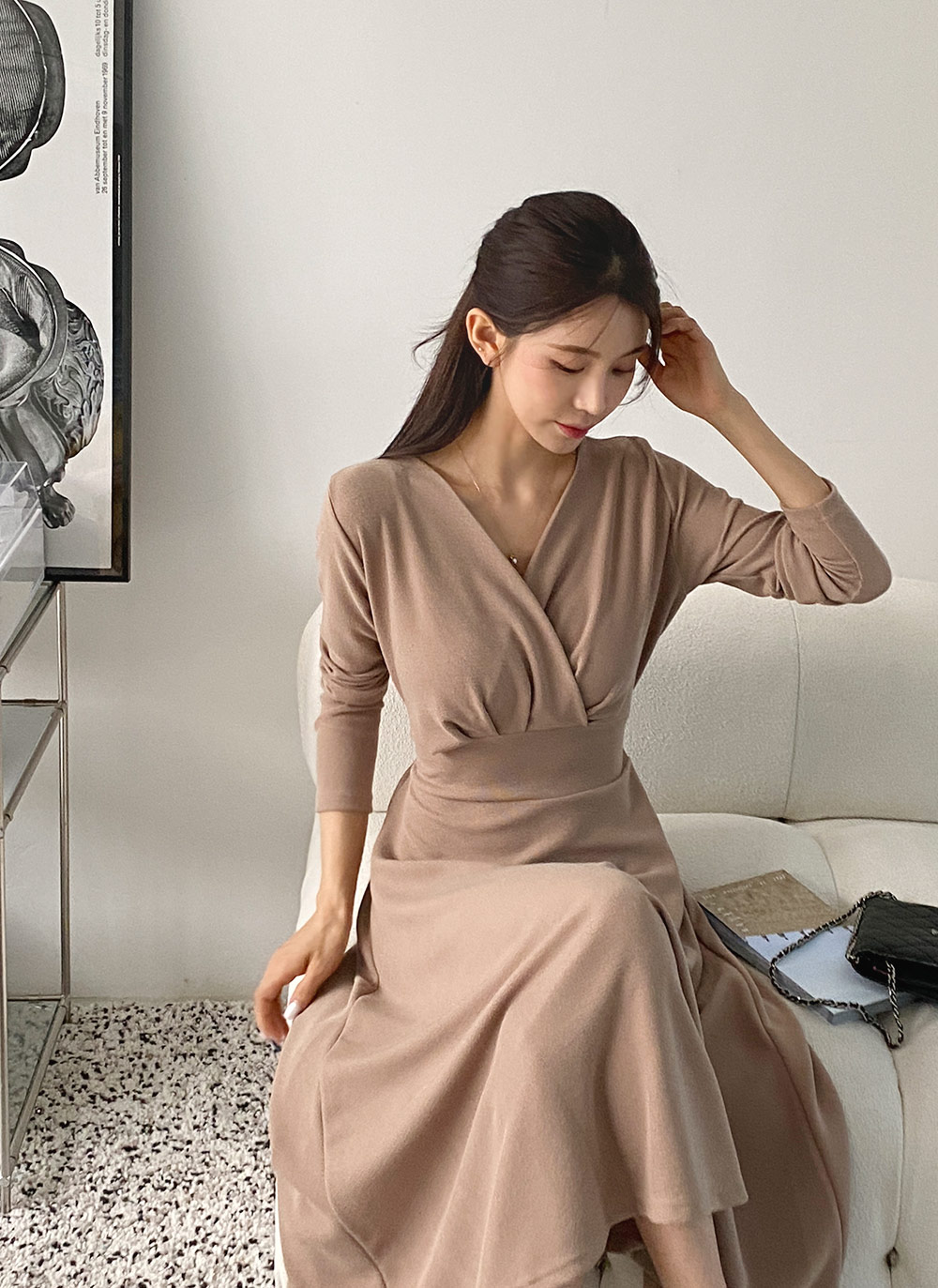 ZARA - 11 ZARA ギャザー カシュクール ワンピース Sの通販 by