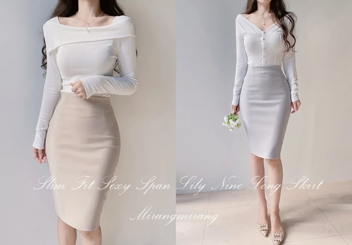 ミディタイトスカート | mirangmirang | 詳細画像1