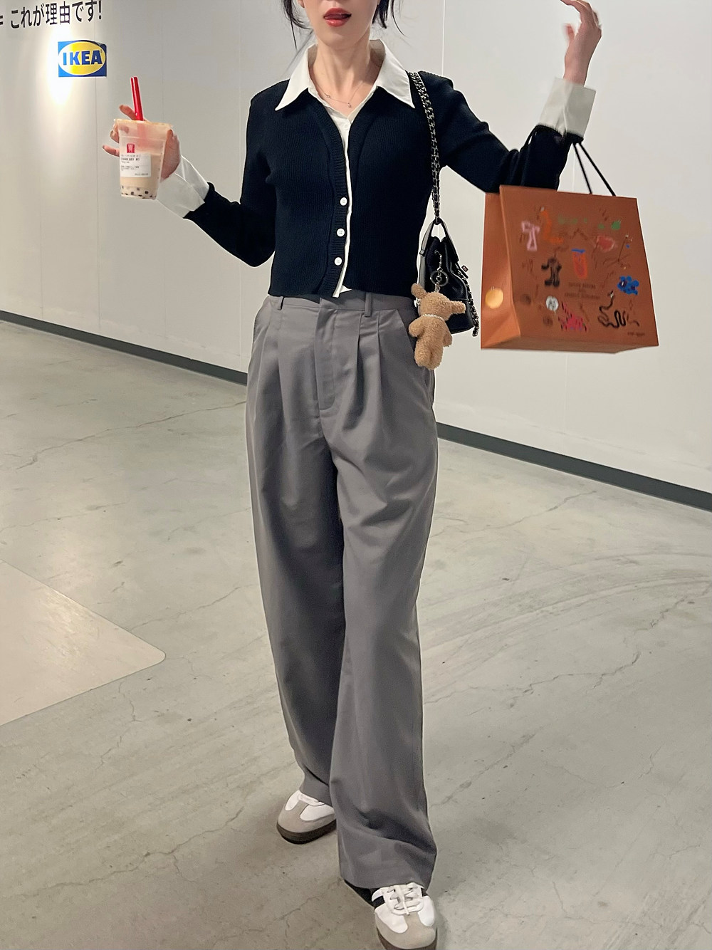 シャツレイヤード風リブニット | 詳細画像3