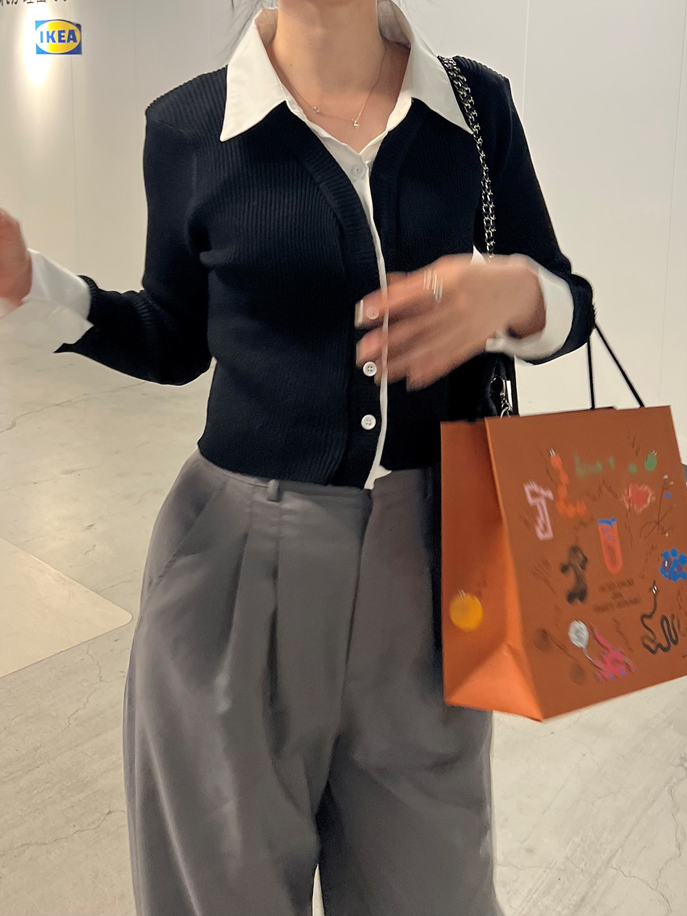 シャツレイヤード風リブニット | 詳細画像10