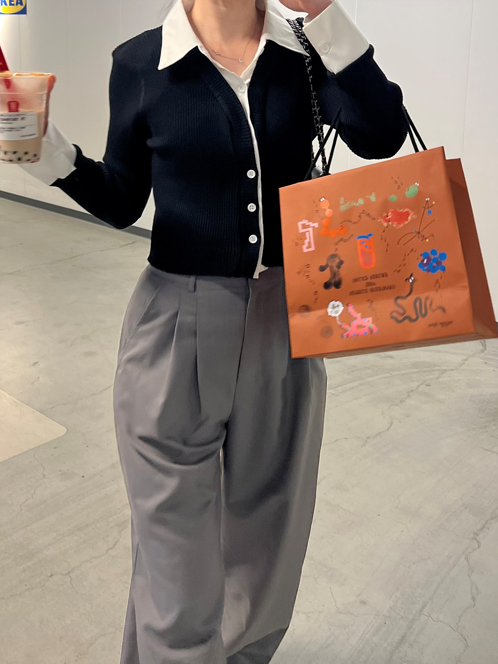 シャツレイヤード風リブニット | 詳細画像12