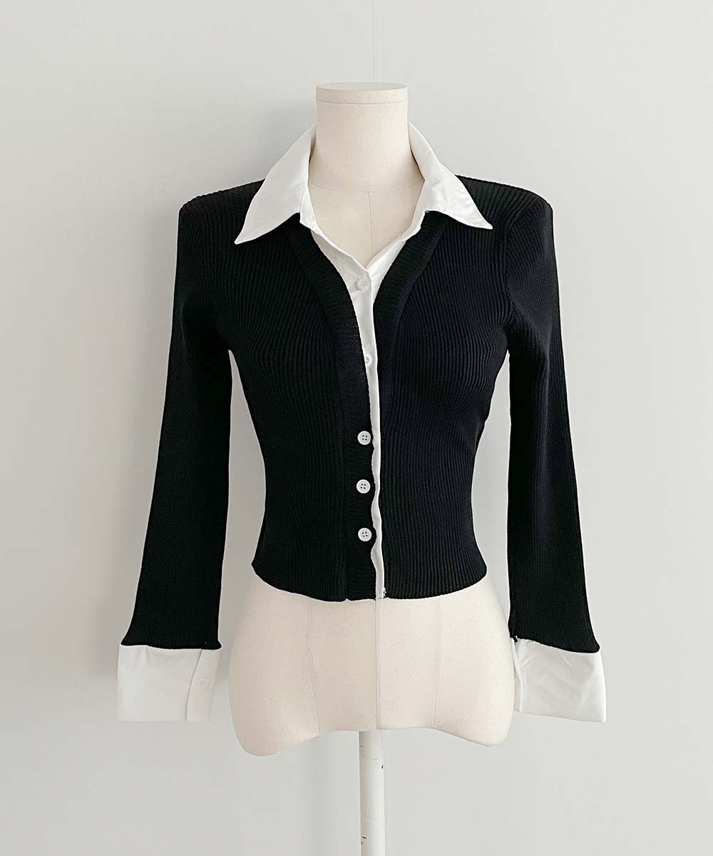 シャツレイヤード風リブニット | 詳細画像27