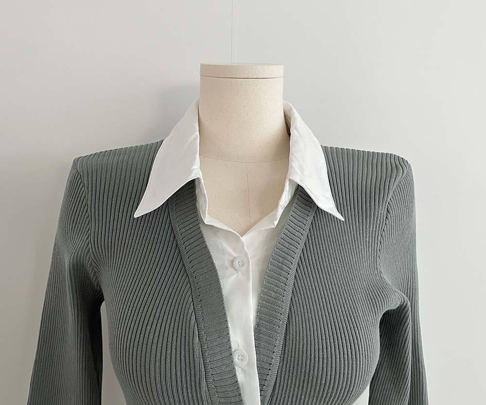 シャツレイヤード風リブニット | 詳細画像28