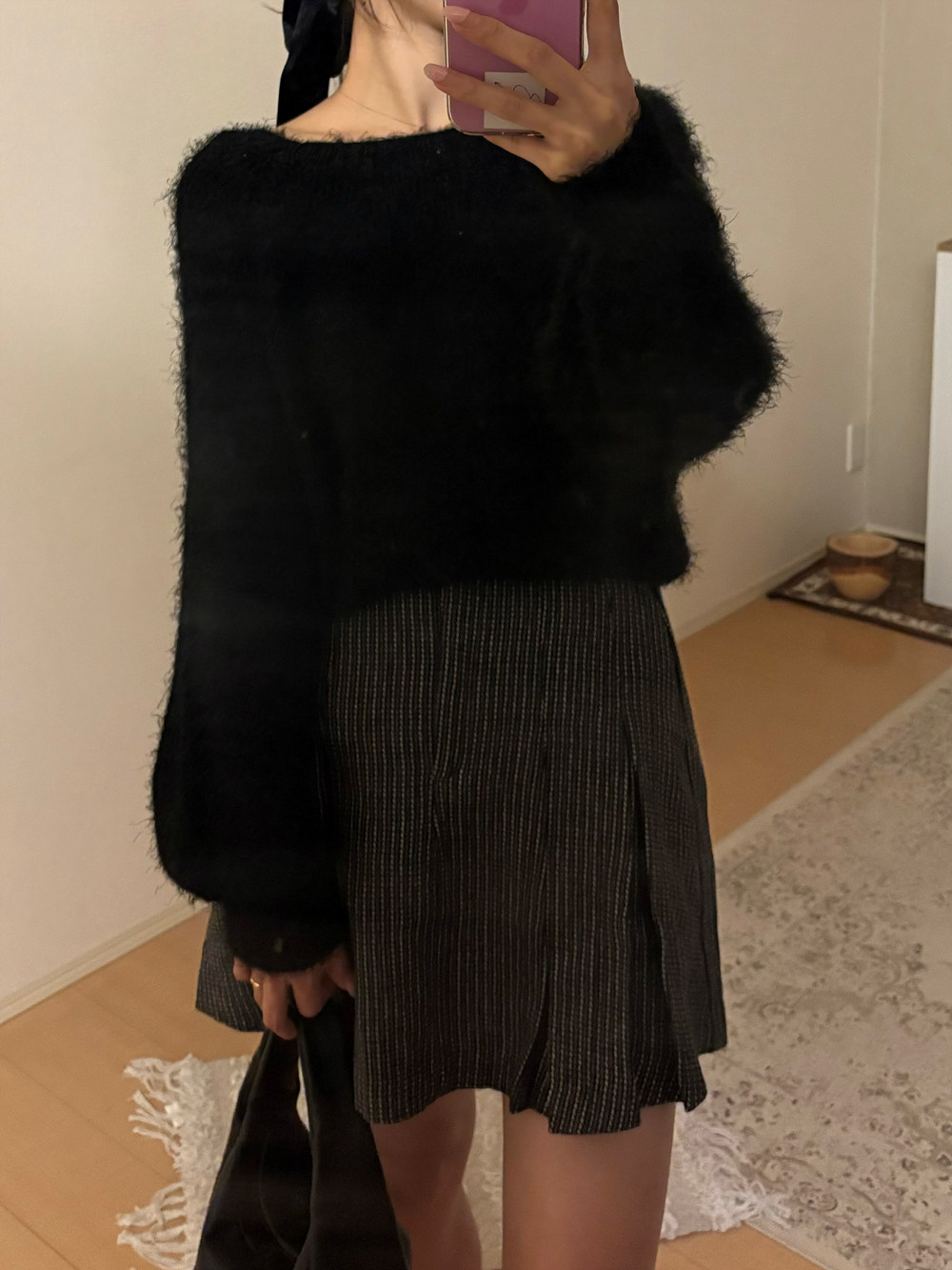 ウール混チェックタックミニスカート | 詳細画像2