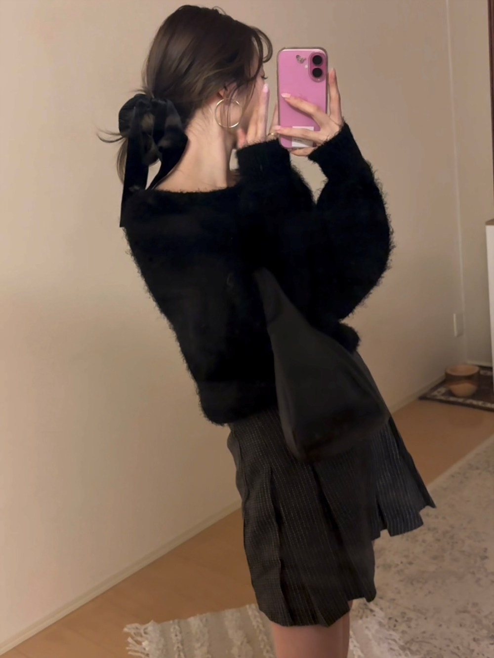 ウール混チェックタックミニスカート | 詳細画像5