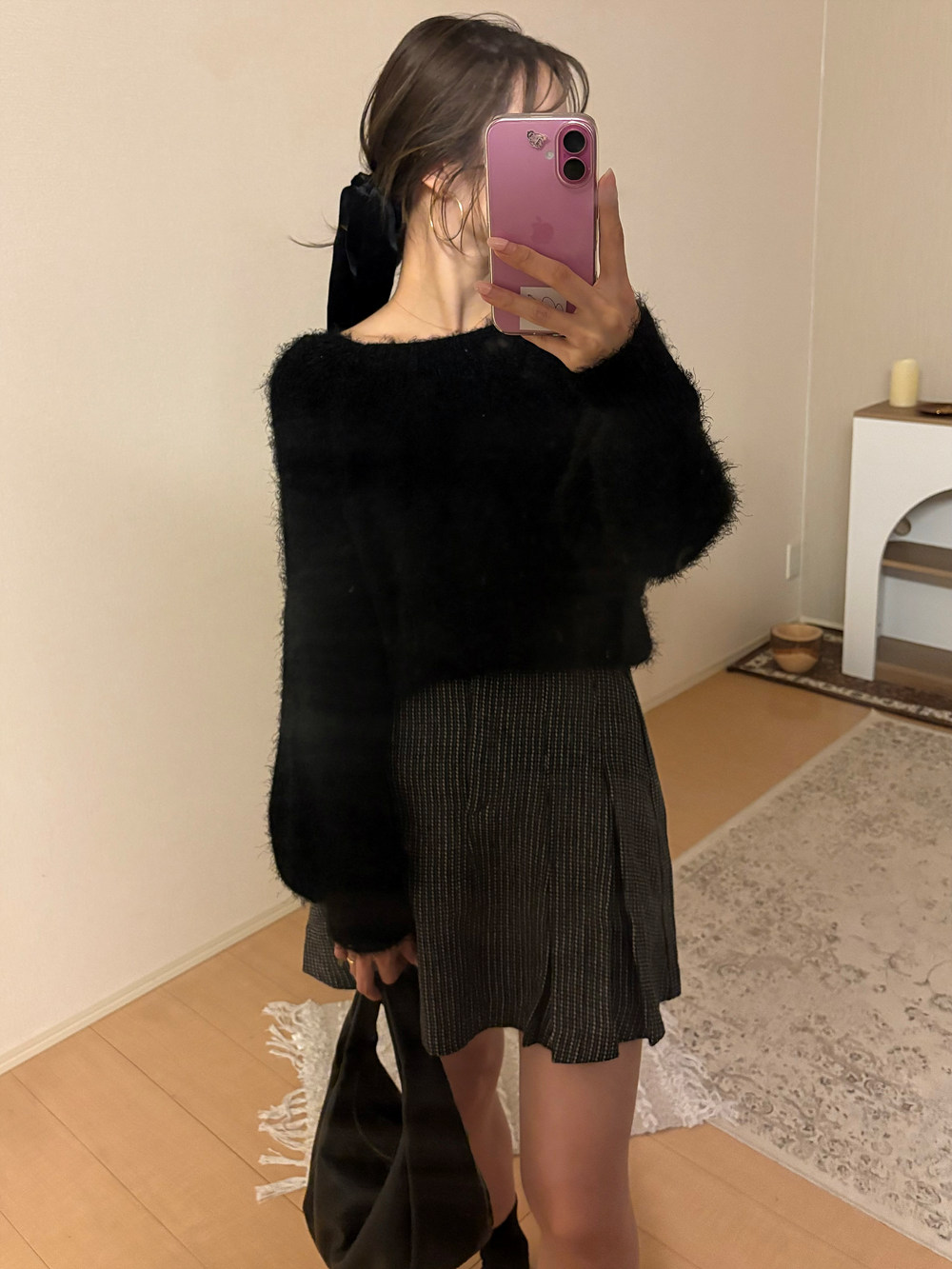 ウール混チェックタックミニスカート | 詳細画像9