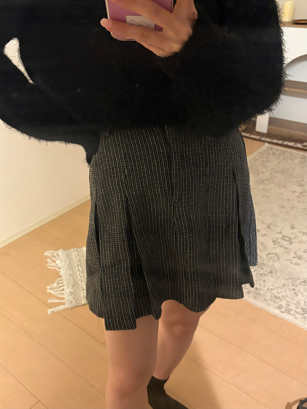 ウール混チェックタックミニスカート | 詳細画像17