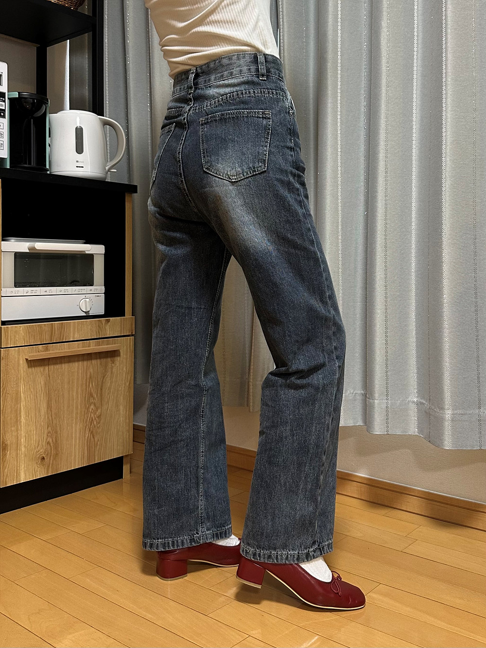 2TYPEハイウエストストレートデニムパンツ | 詳細画像8