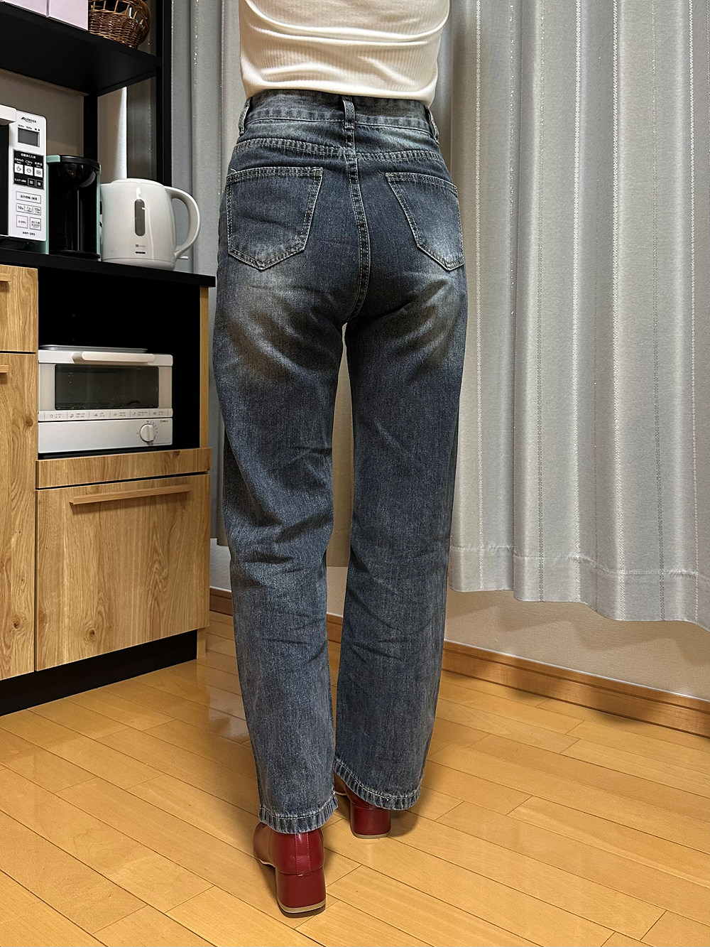 2TYPEハイウエストストレートデニムパンツ | 詳細画像9