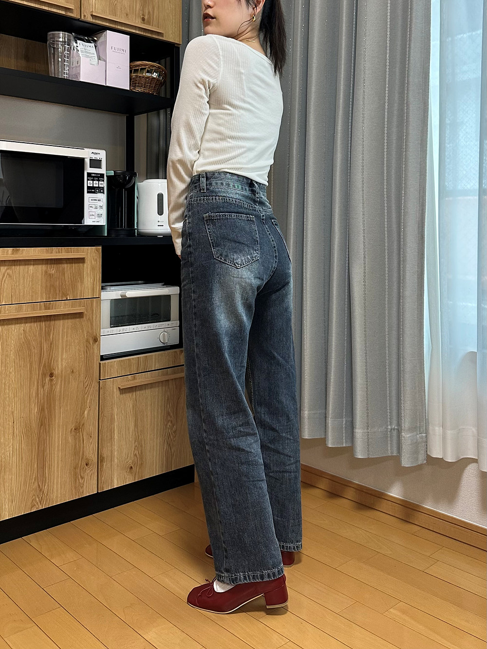 2TYPEハイウエストストレートデニムパンツ | 詳細画像11