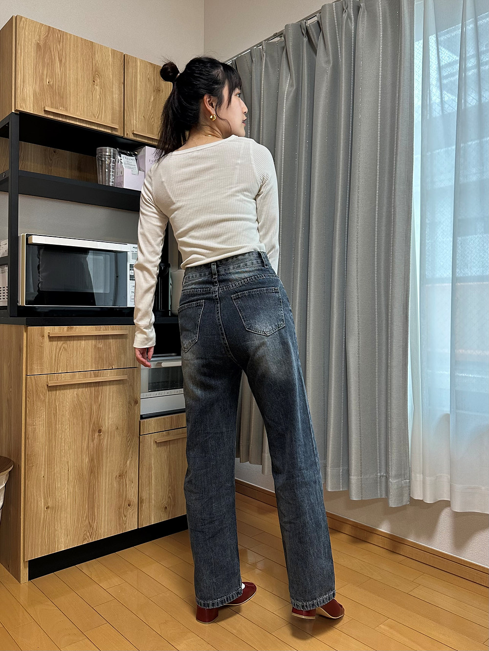 2TYPEハイウエストストレートデニムパンツ | 詳細画像12