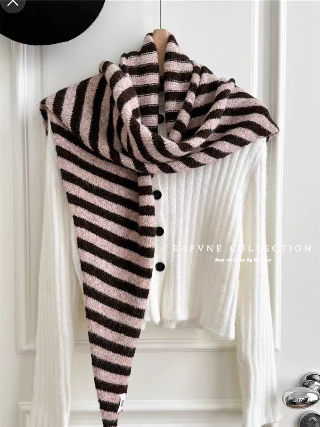 ウール混ニットボーダーマフラー | 詳細画像5