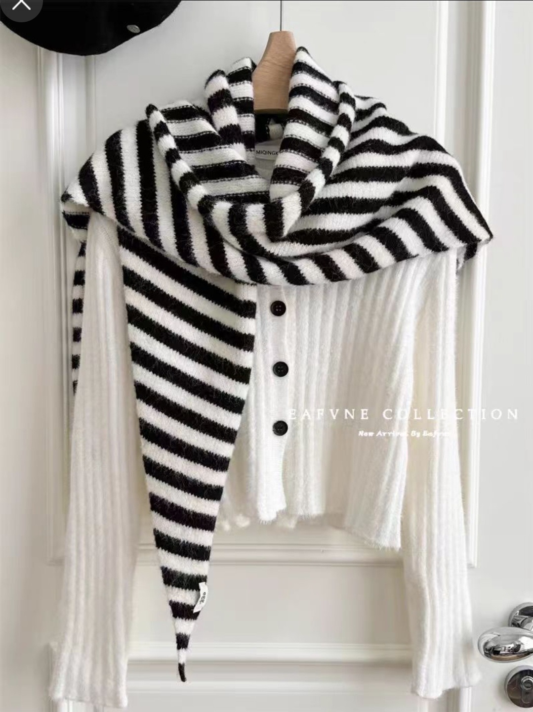 ウール混ニットボーダーマフラー | 詳細画像6