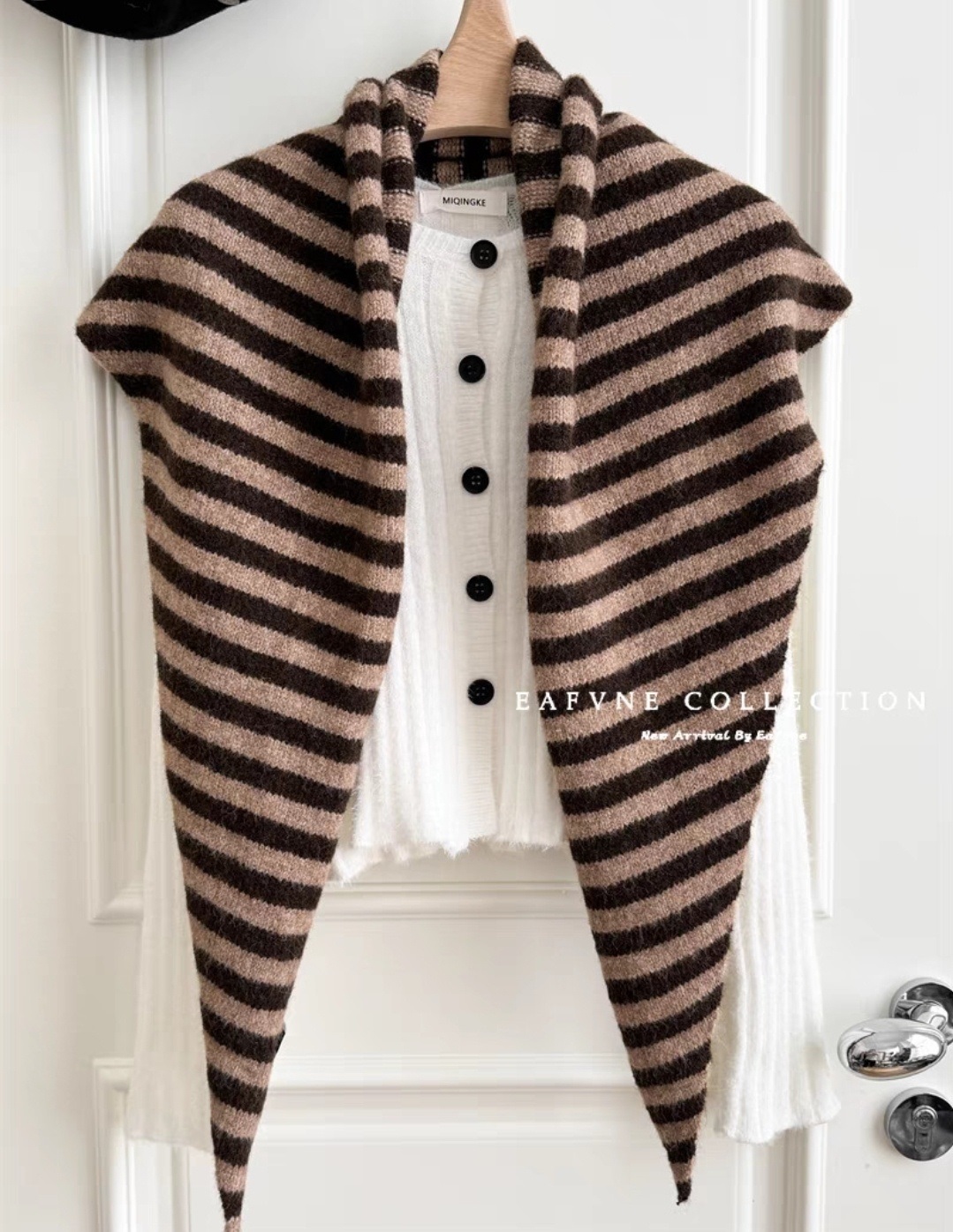 ウール混ニットボーダーマフラー | 詳細画像7