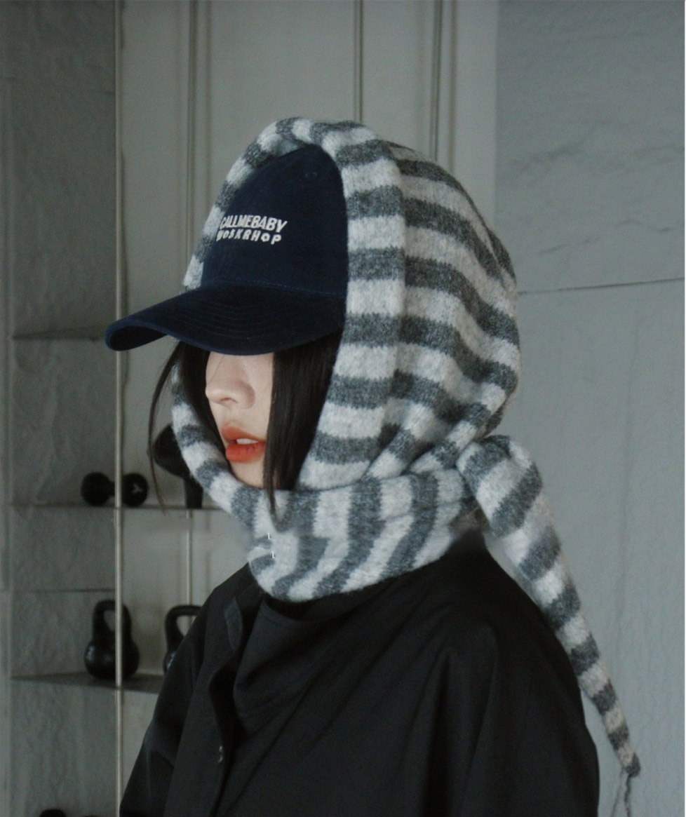 ウール混ニットボーダーマフラー | 詳細画像10