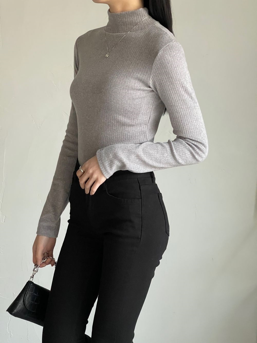 ハーフネックスリム長袖Tシャツ | 詳細画像9