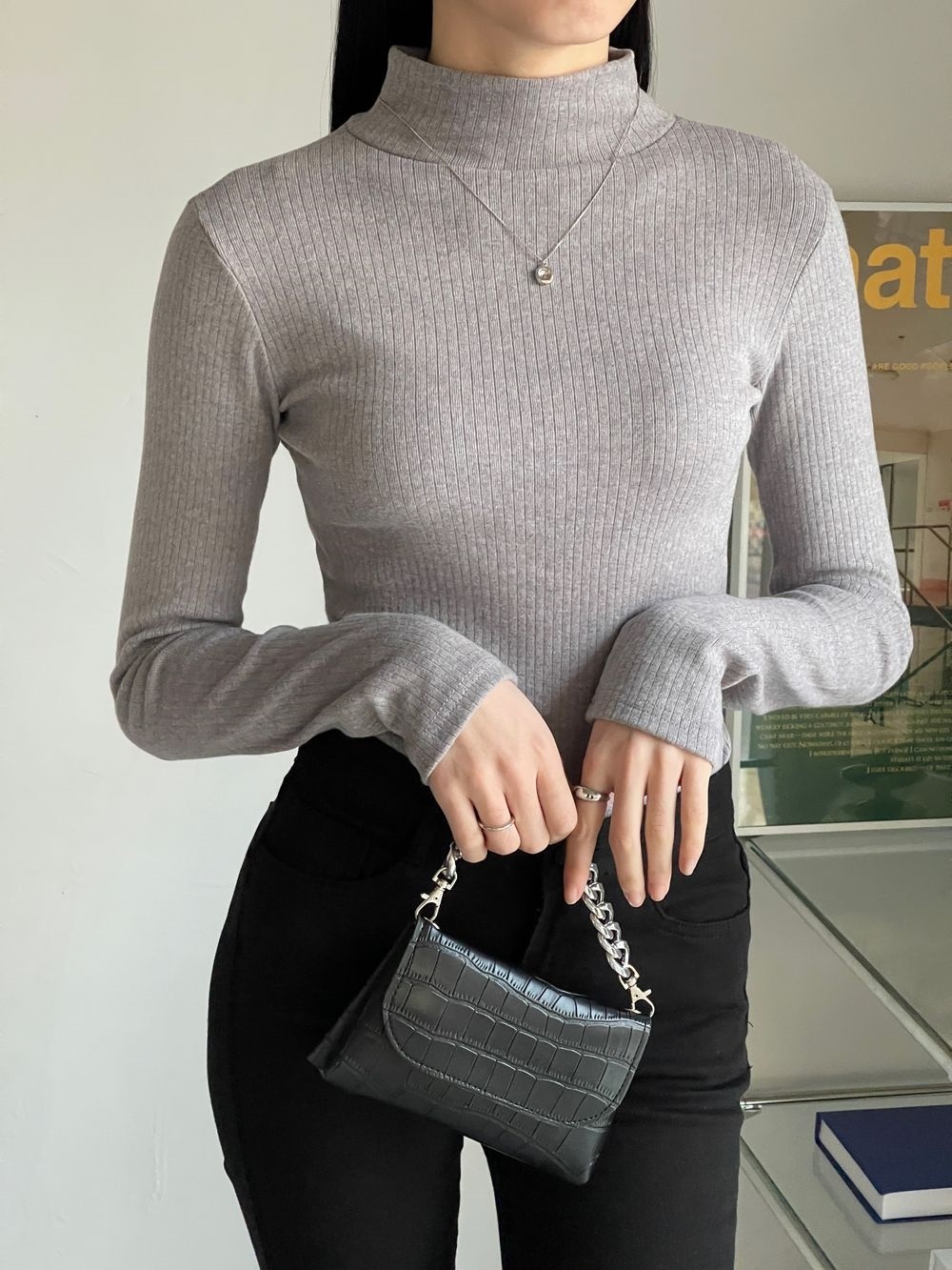 ハーフネックスリム長袖Tシャツ | 詳細画像10