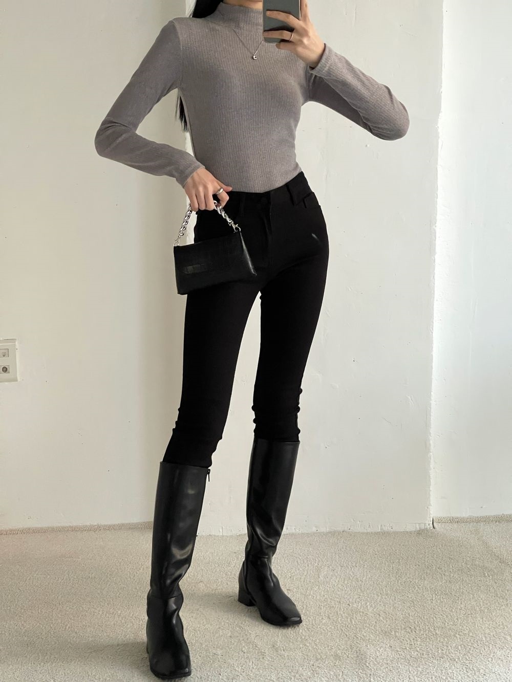 ハーフネックスリム長袖Tシャツ | 詳細画像14