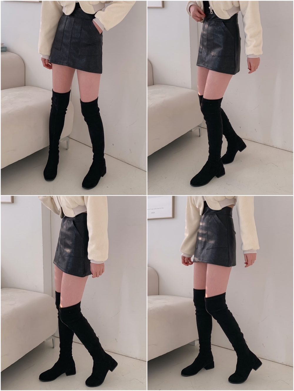 パンツ裏地ポケットレザー調ミニスカート | 詳細画像28