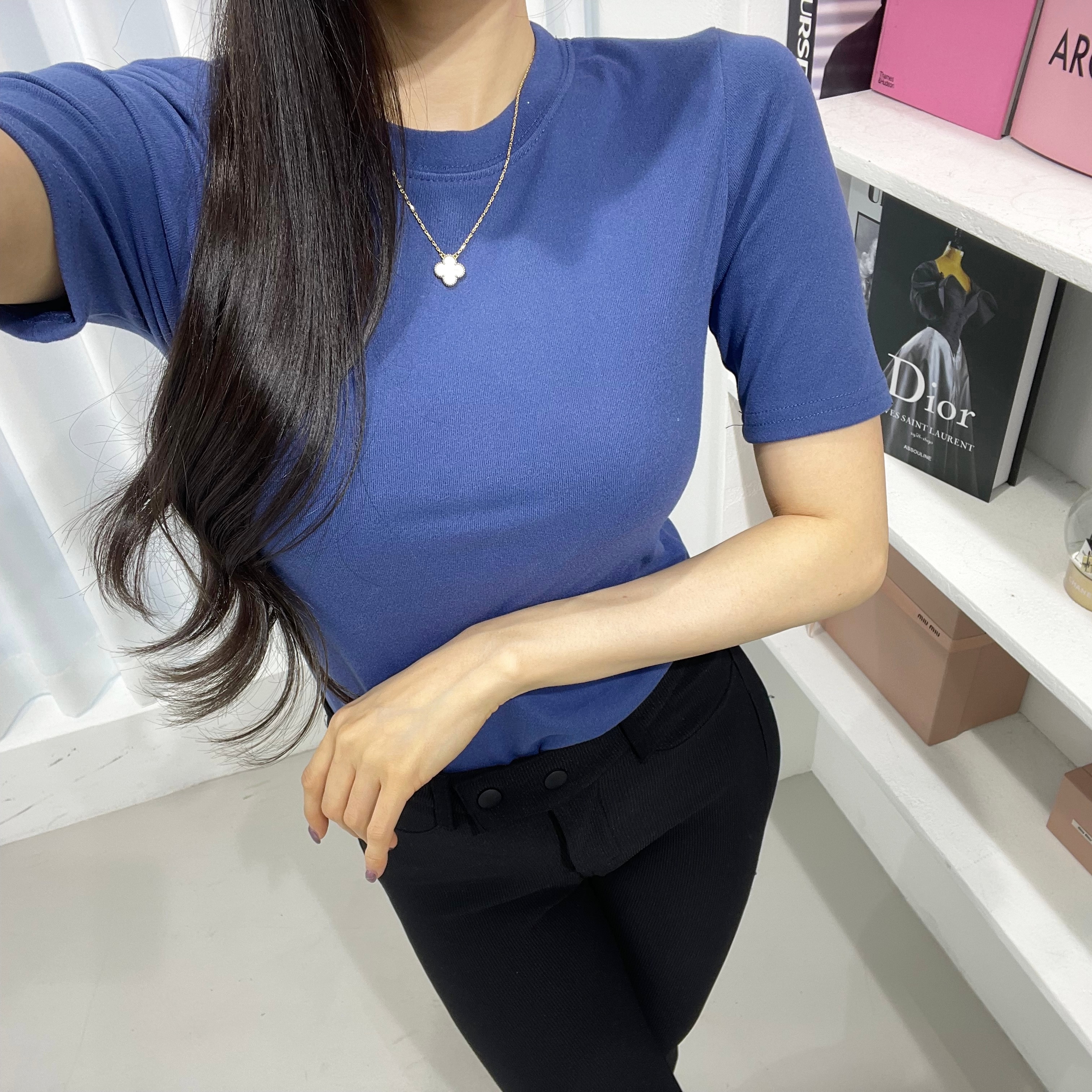 起毛半袖スリムTシャツ | 詳細画像7