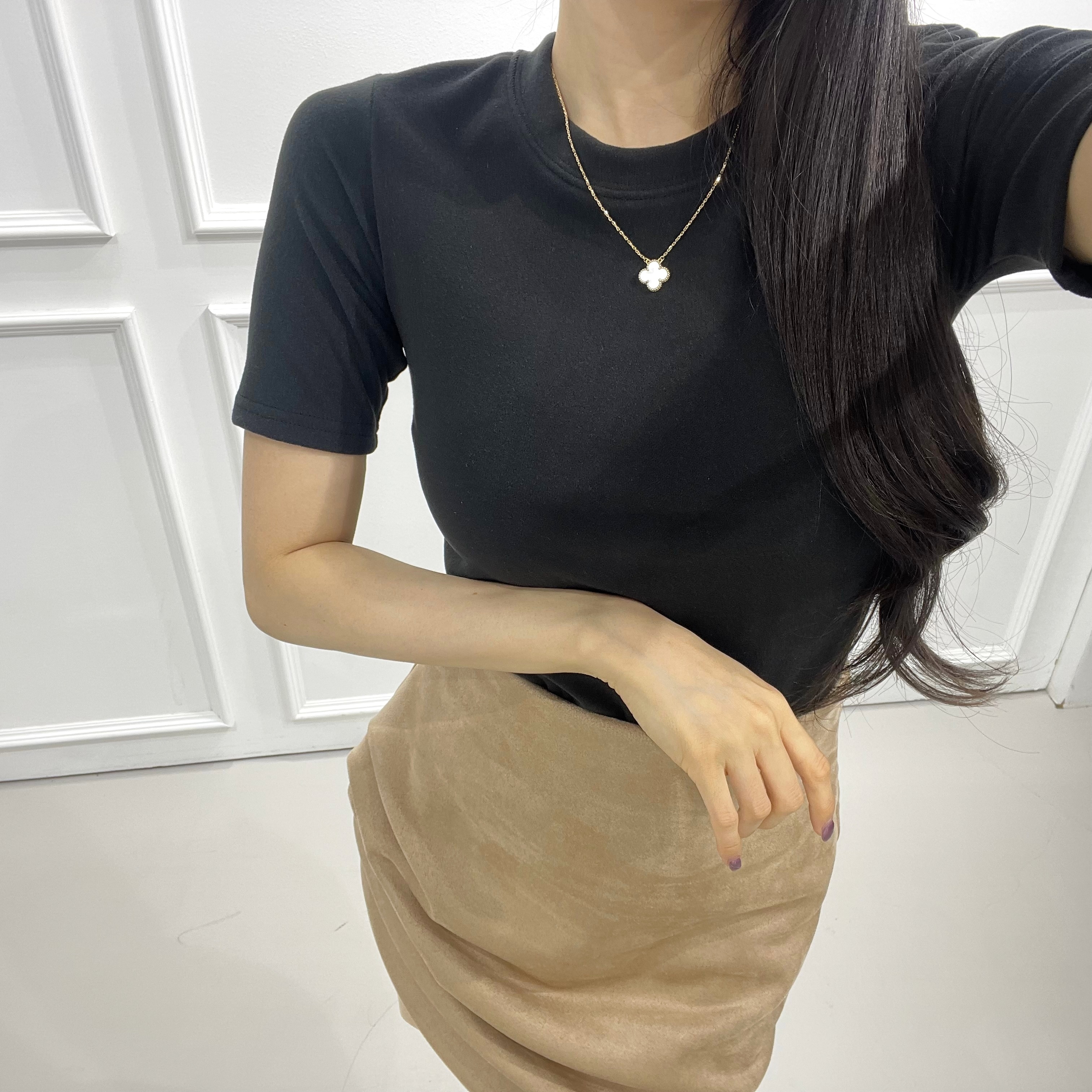 起毛半袖スリムTシャツ | 詳細画像11