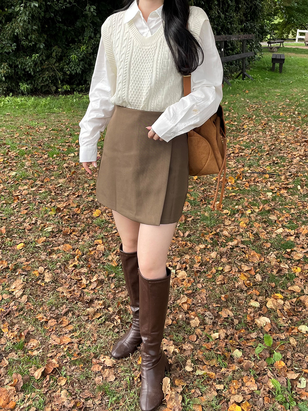 パンツ裏地ボタンラップ調ミニスカート | 詳細画像3