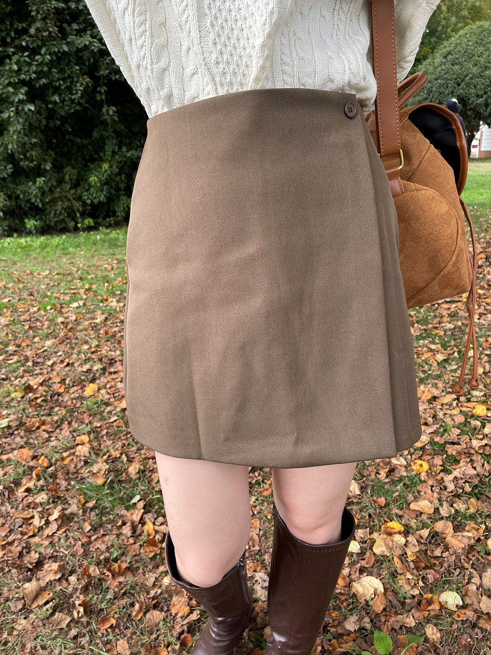 パンツ裏地ボタンラップ調ミニスカート | 詳細画像4