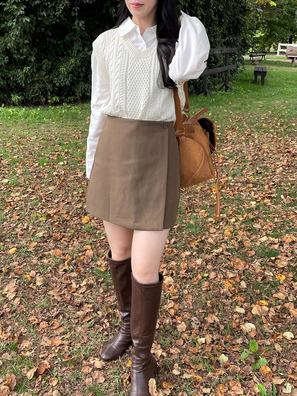 パンツ裏地ボタンラップ調ミニスカート | 詳細画像5