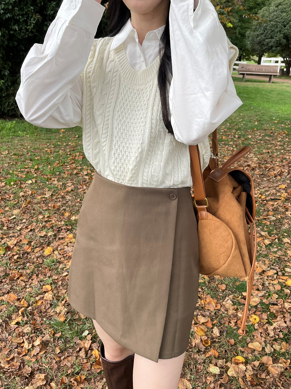 パンツ裏地ボタンラップ調ミニスカート | 詳細画像6