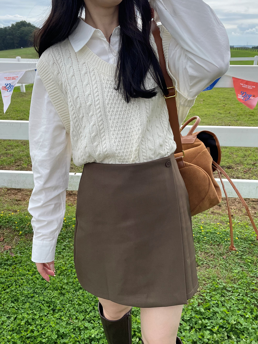 パンツ裏地ボタンラップ調ミニスカート | 詳細画像8