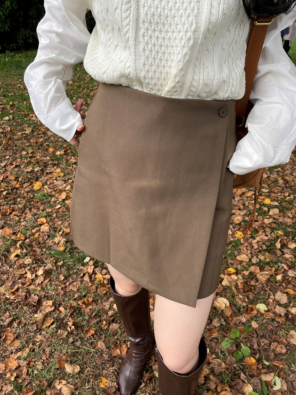 パンツ裏地ボタンラップ調ミニスカート | 詳細画像9