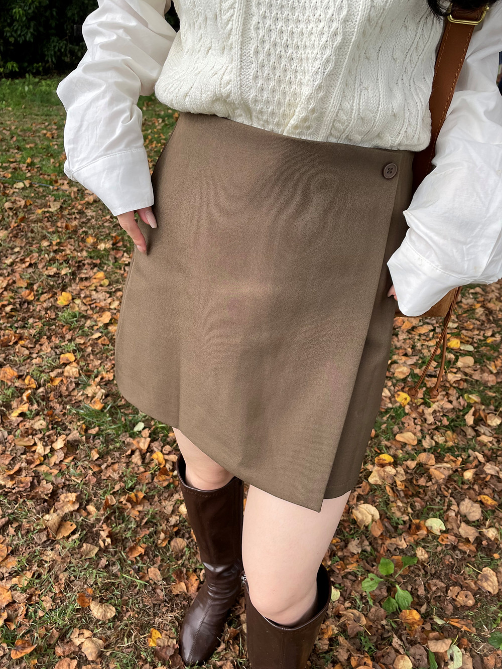 パンツ裏地ボタンラップ調ミニスカート | 詳細画像10