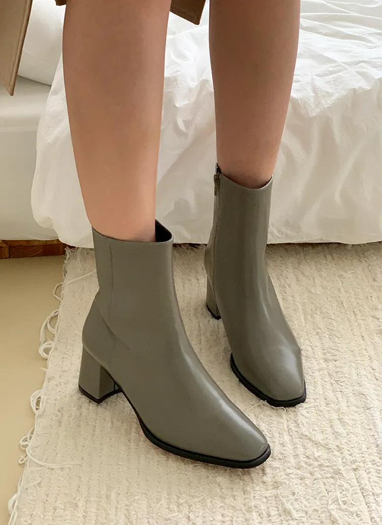 スリムスクエアトゥアンクルブーツ | Milovany | 詳細画像1