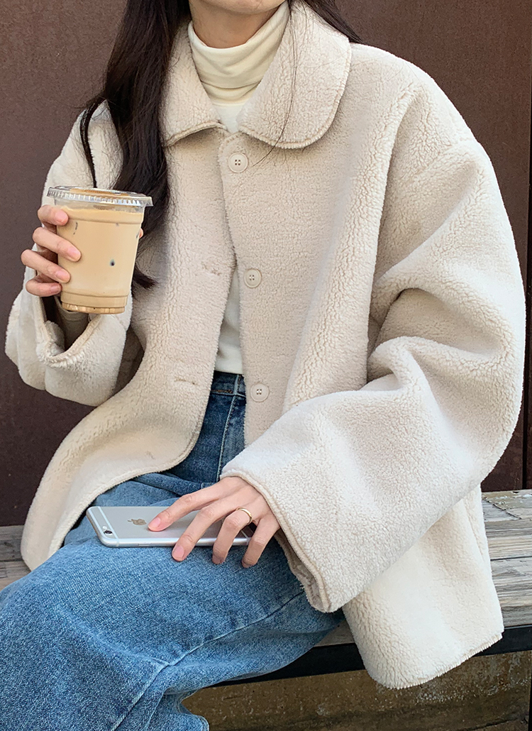 カラーネックボアジャケット | レディースファッション通販 - DHOLIC