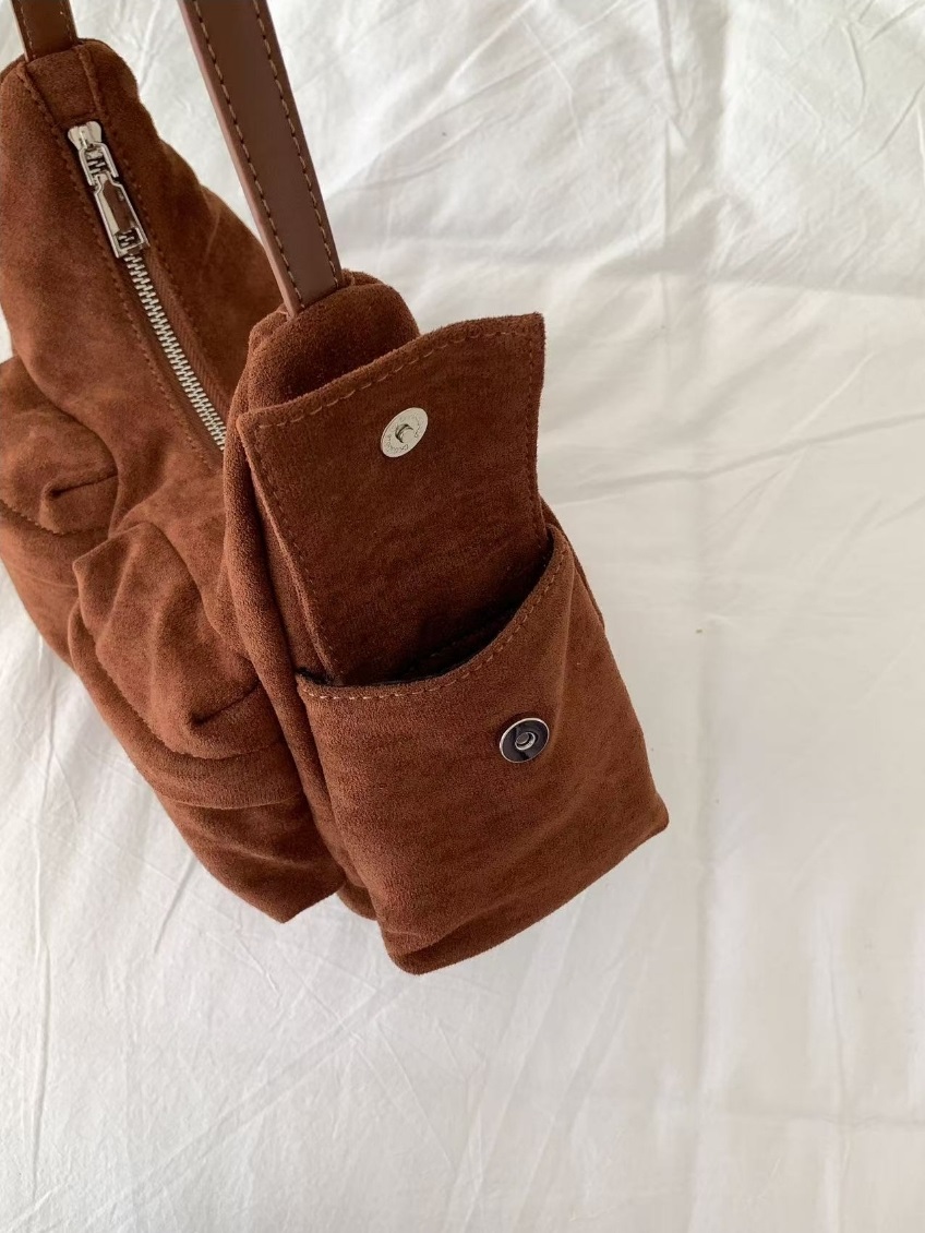 スエード調ジップポケットショルダーバッグ | 詳細画像15