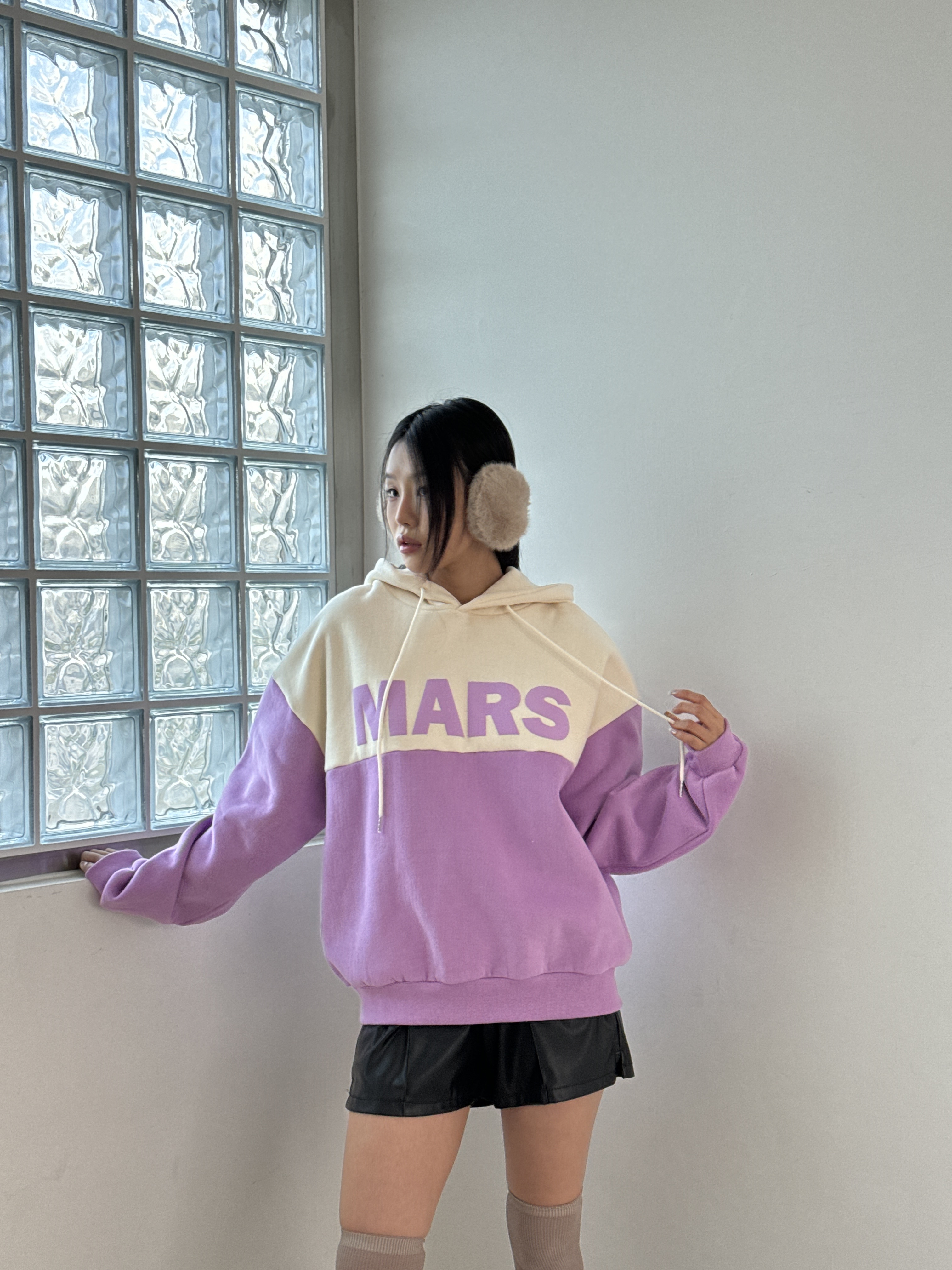 両起毛MARSロゴバイカラーパーカー | レディースファッション通販 - DHOLIC