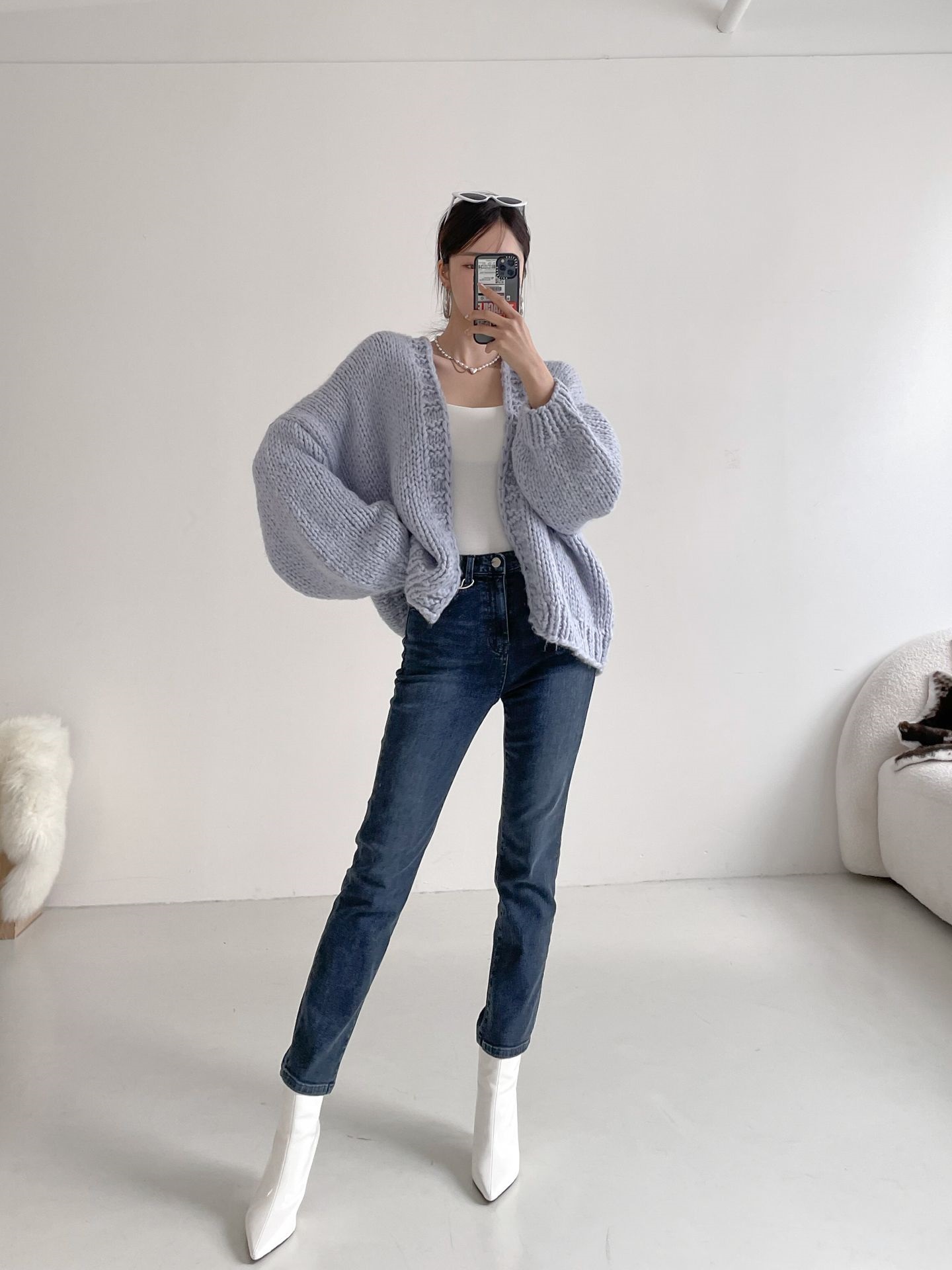 ウールローゲージオープンカーディガン | 詳細画像2