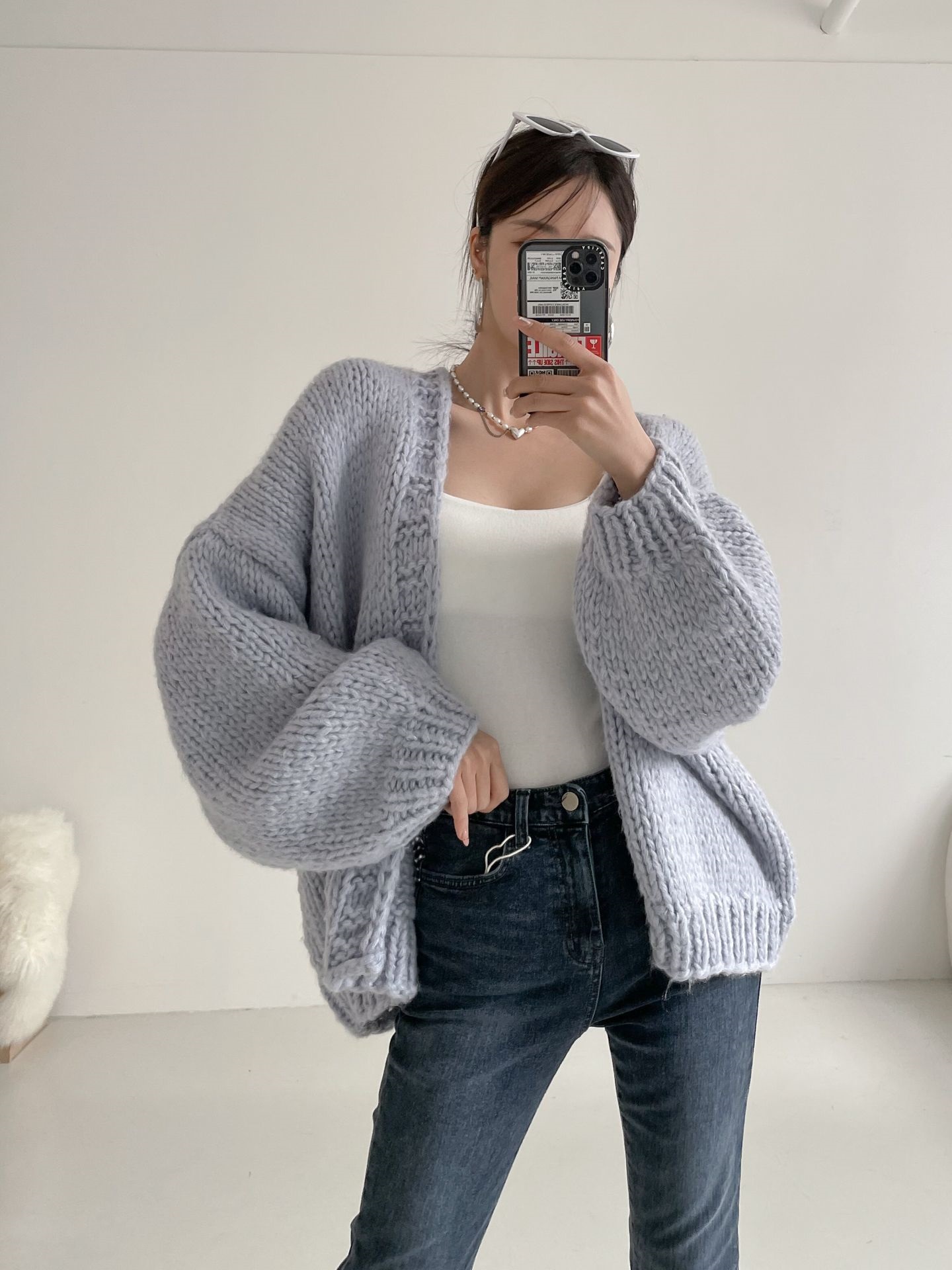 ウールローゲージオープンカーディガン | 詳細画像4