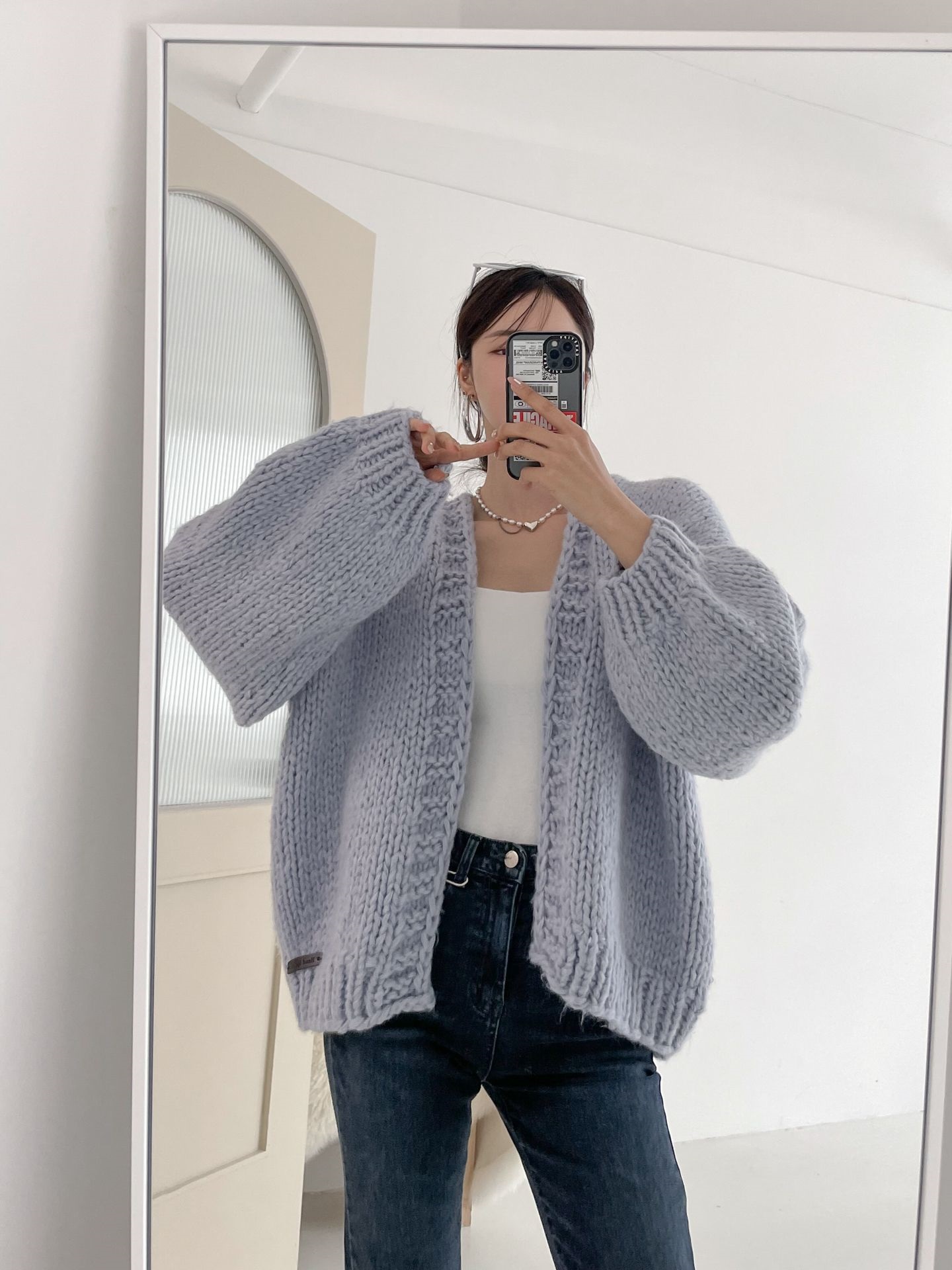 ウールローゲージオープンカーディガン | 詳細画像5