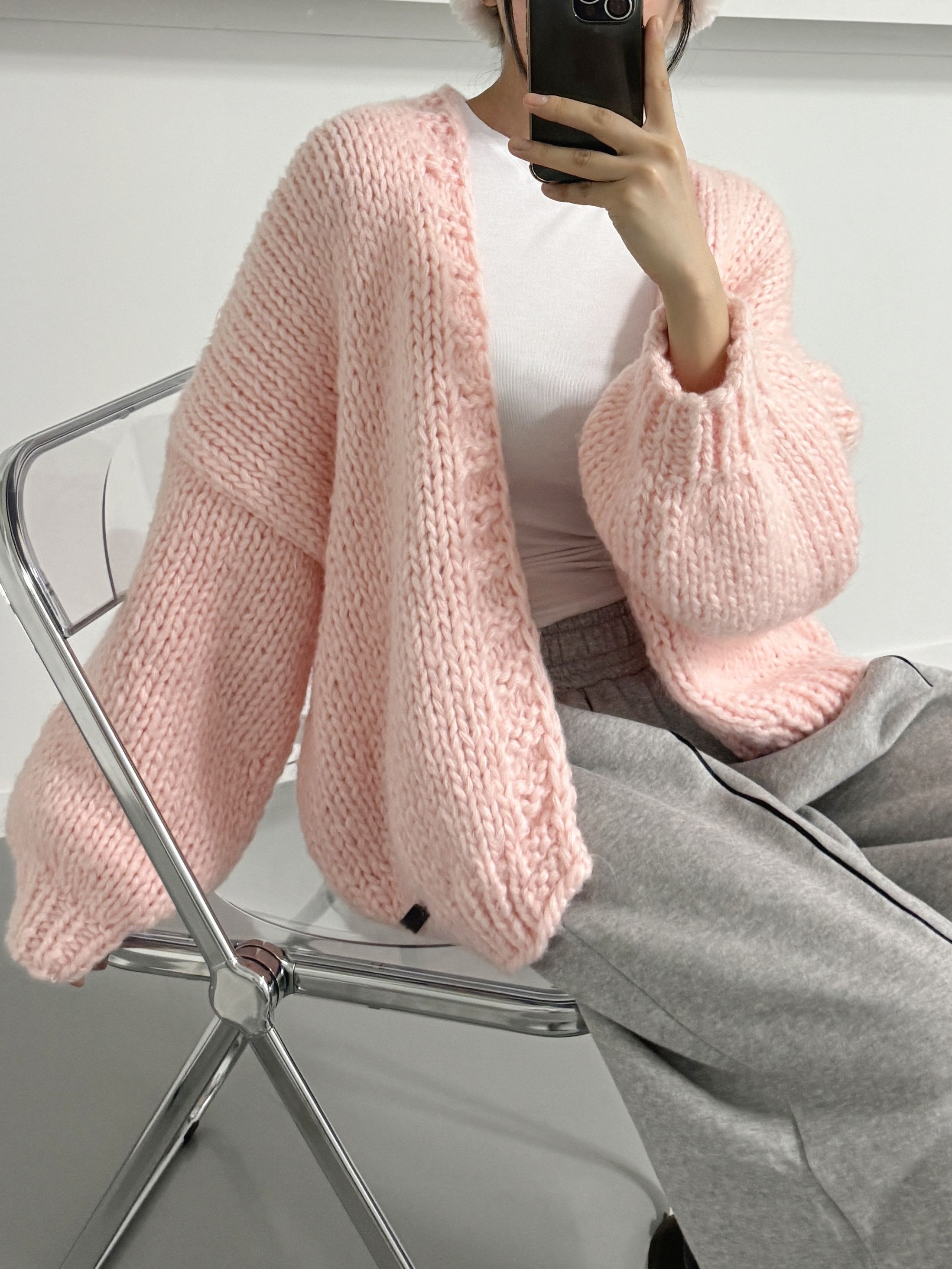 ウールローゲージオープンカーディガン | 詳細画像8