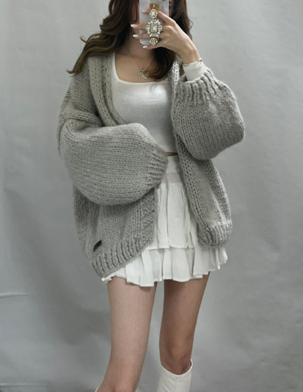 ウールローゲージオープンカーディガン | 詳細画像9