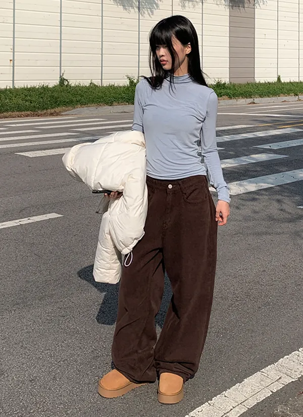 yori 裏起毛タックパンツ38 ブラック（セール】ウォッシャブル裏起毛  