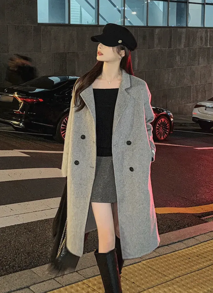 ウールダブルボタンルーズロングコート | highclassic | 詳細画像1