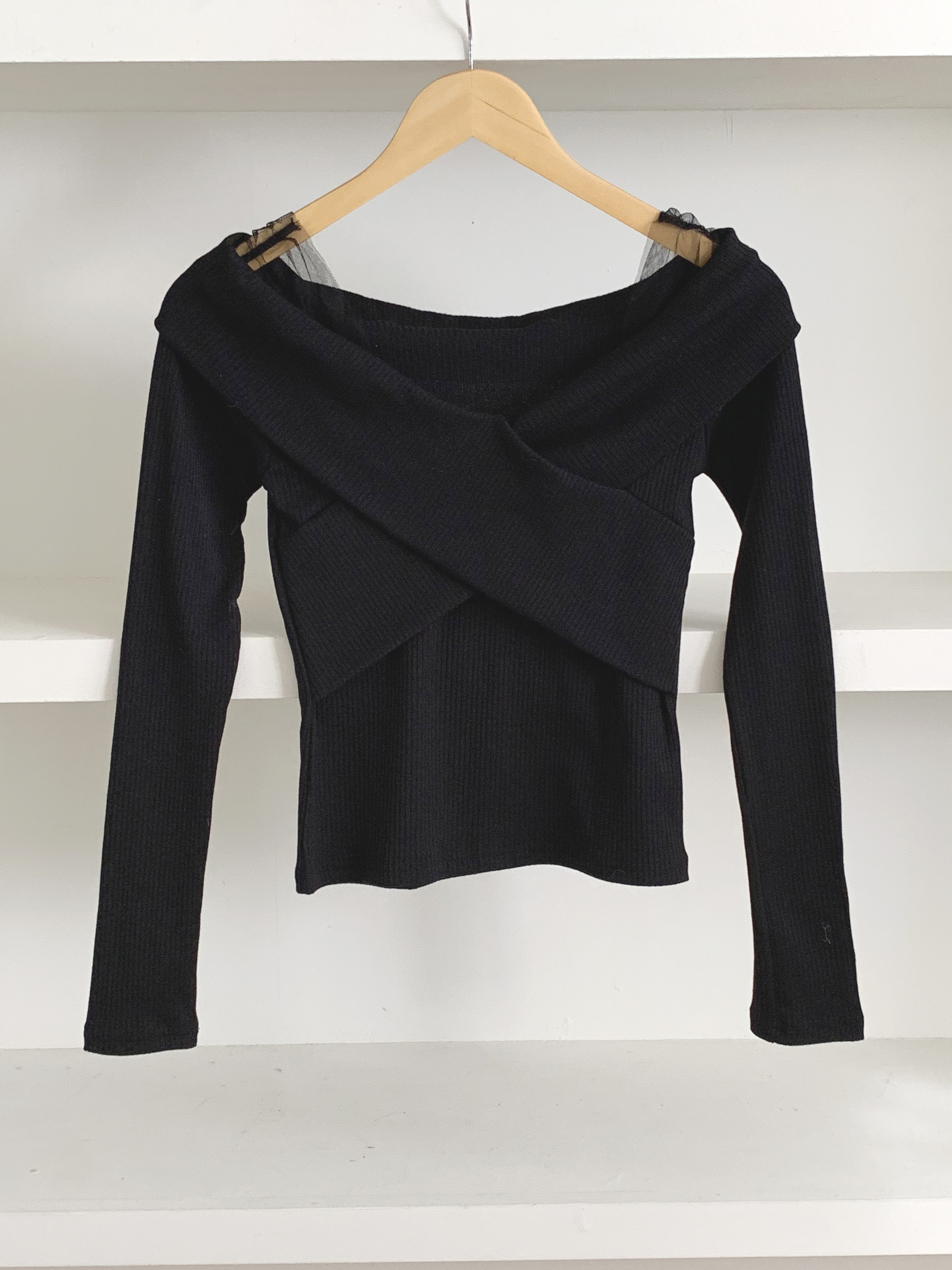 シフォンクロスオフショルリブTシャツ | 詳細画像19