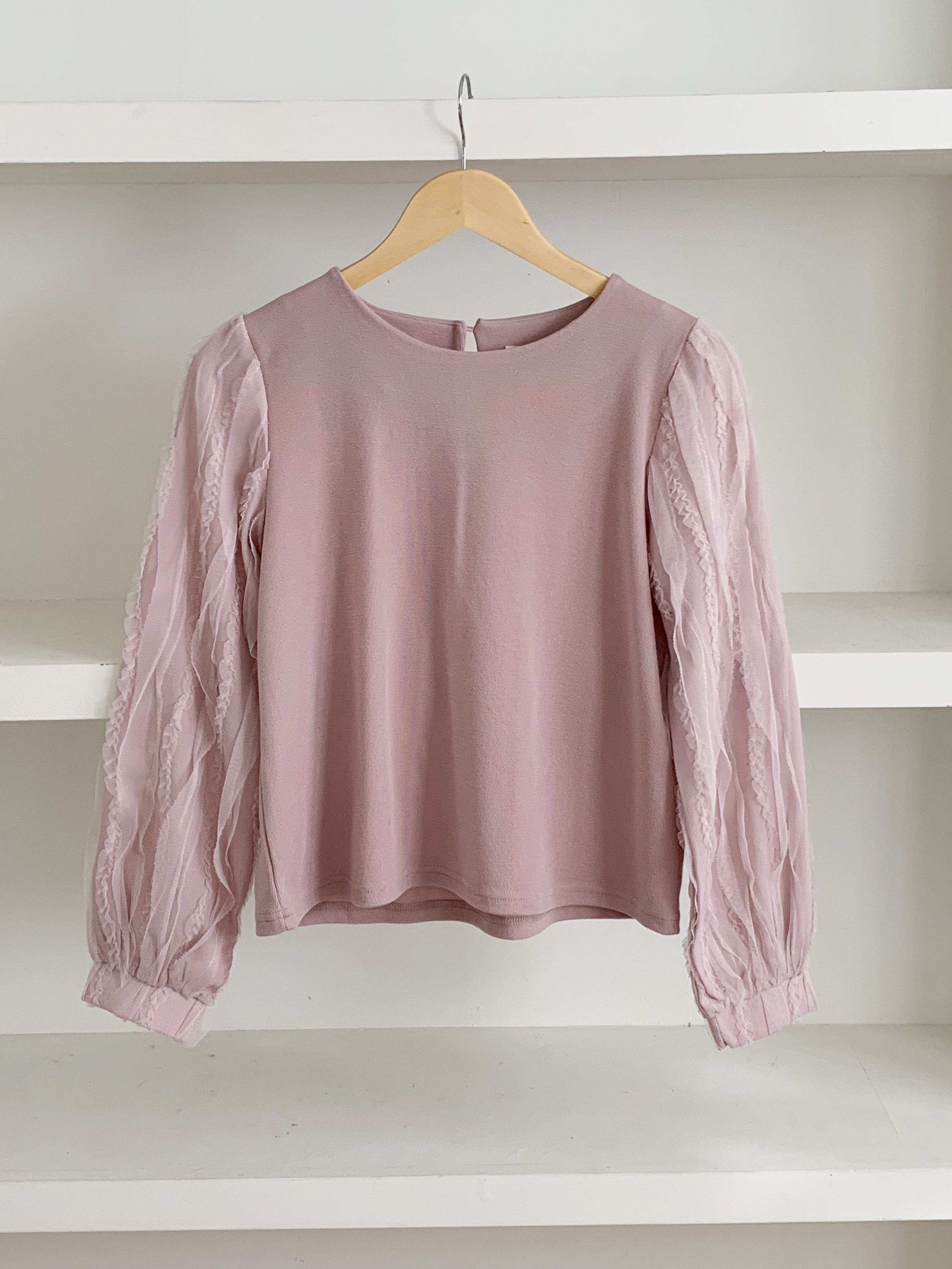 フリルウェーブシフォンパフTシャツ | 詳細画像12