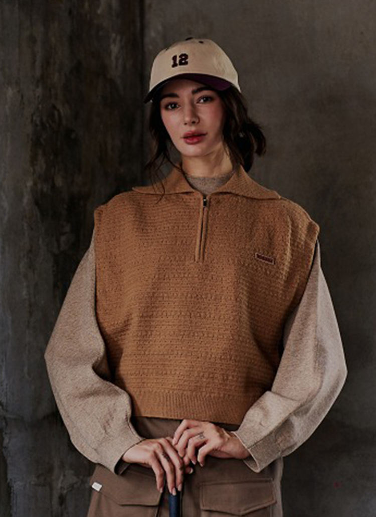 Deuxieme Classe Polite ニット ベスト ブラウン 中古・古着通販