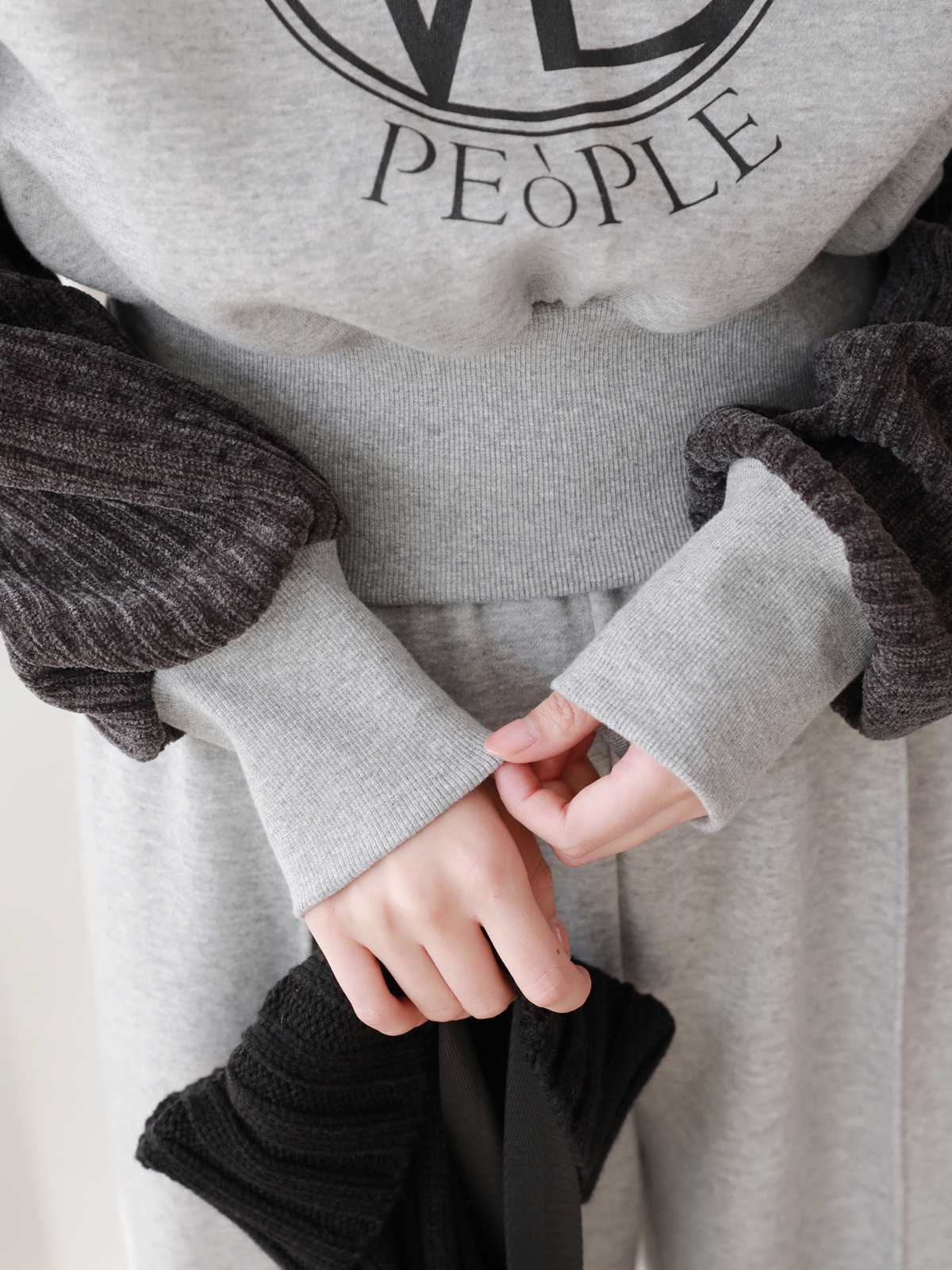 裏起毛リブラグランLOVEロゴスウェット&イージーパンツSET | 詳細画像14