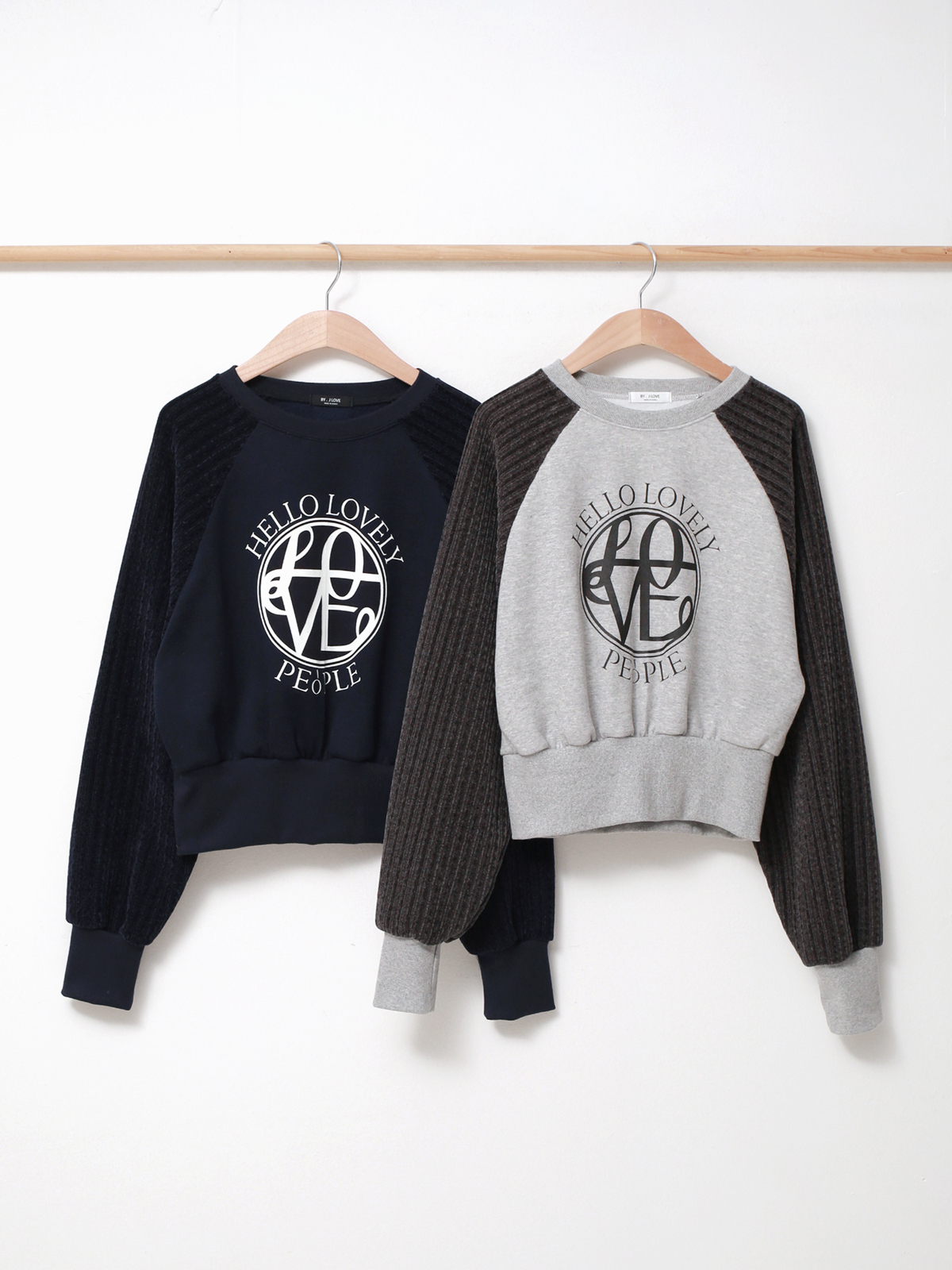 裏起毛リブラグランLOVEロゴスウェット&イージーパンツSET | 詳細画像17